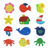 12pcs/lot  Wooden Refrigerator Magnet Fridge Stickers Animal Cartoon Colorful Kids