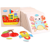 1pc Wooden 3D Puzzle Jigsaw Wooden Toys For Children