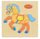 1pc Wooden 3D Puzzle Jigsaw Wooden Toys For Children