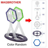 1Pcs Big Size Magnetic Blocks DIY building Single Bricks Part Accessory